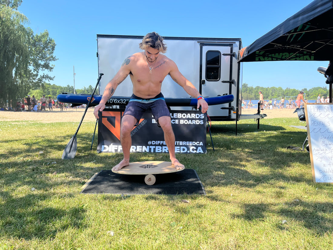 example of balance board in a dynamic form of training.