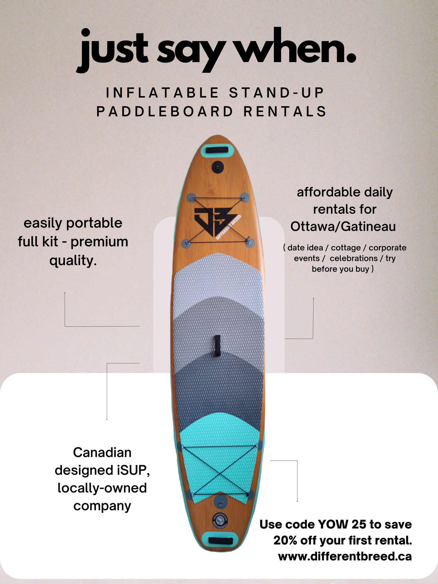 Inflatable Paddleboard Rentals - Ottawa, Canada