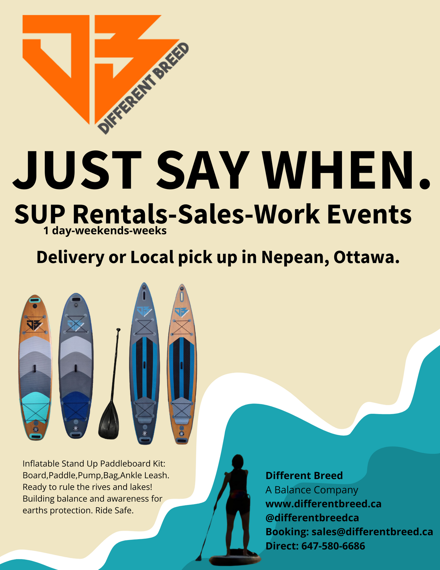 Paddleboard Rental Kits-Week Long Bookings