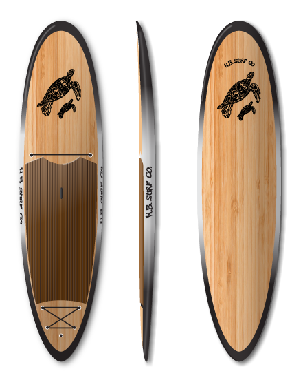 HB Surf Co. Bamboo Rigid Paddleboard