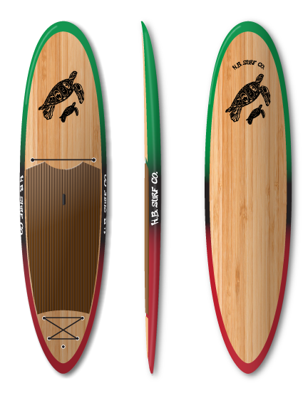 HB Surf Co. Bamboo Rigid Paddleboard